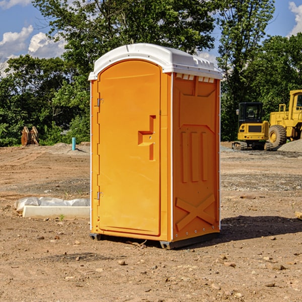 how often are the portable restrooms cleaned and serviced during a rental period in Stratford OK